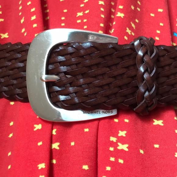 MK Leather Weave Belt - Picture 3 of 7